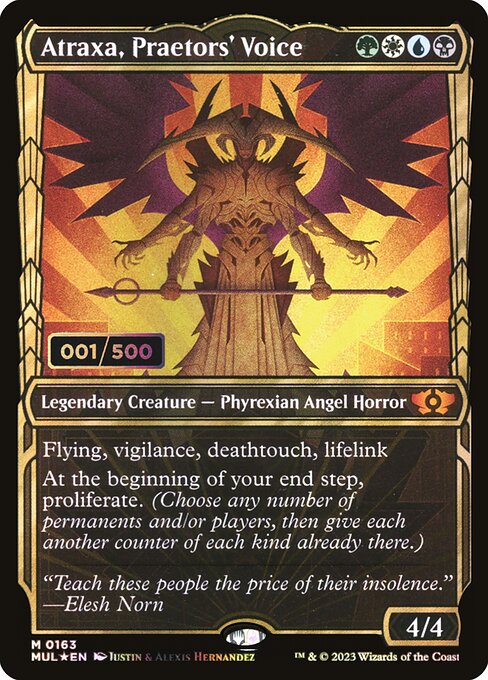 Atraxa, Praetors' Voice — Multiverse Legends #163z, art by Justin Hernandez & Alexis Hernandez