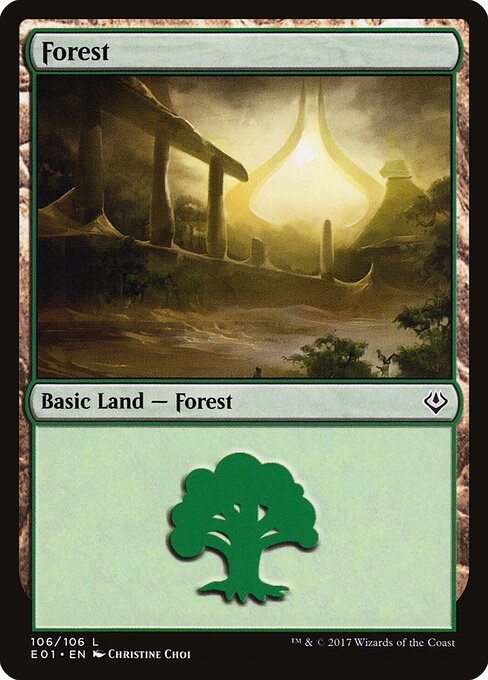 Forest — Archenemy: Nicol Bolas #106, art by Christine Choi