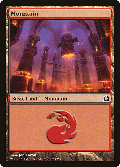 Mountain — Return to Ravnica #265, art by John Avon