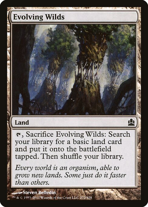 Evolving Wilds — Commander 2011 #272, art by Steven Belledin