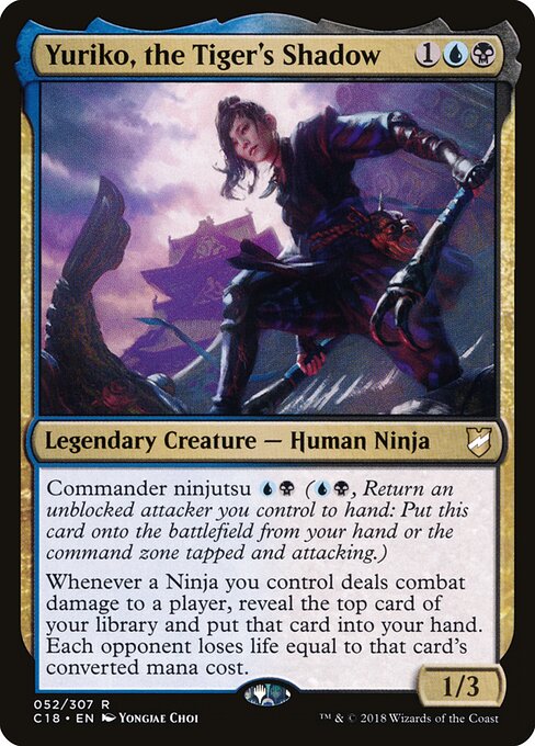 Yuriko, the Tiger's Shadow — Commander 2018 #52, art by Yongjae Choi