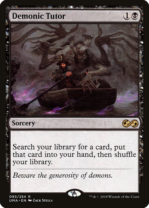 Demonic Tutor — Ultimate Masters #93, art by Zack Stella