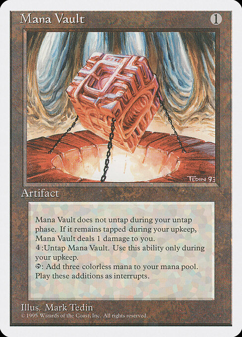 Mana Vault — Fourth Edition #334, art by Mark Tedin