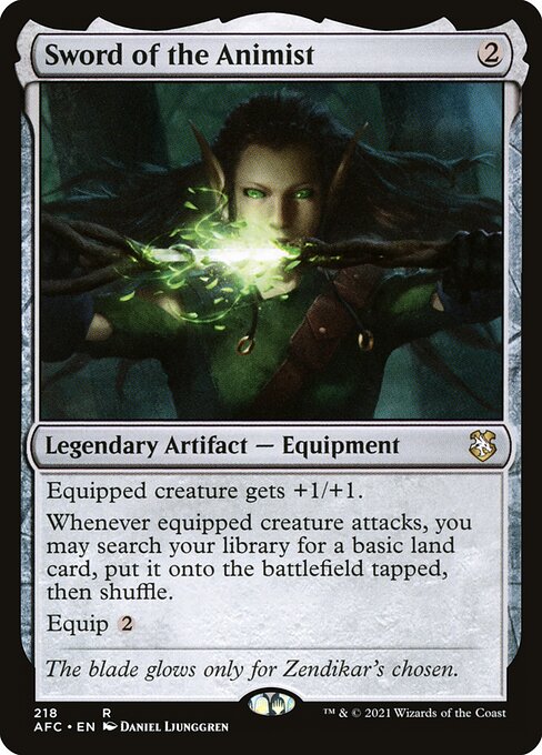 Sword of the Animist — Forgotten Realms Commander #218, art by Daniel Ljunggren