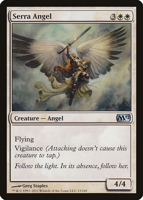 Serra Angel — Magic 2012 #33, art by Greg Staples