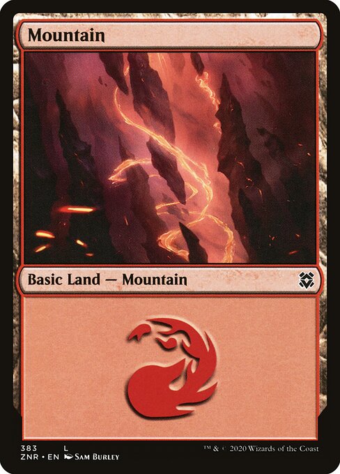Mountain — Zendikar Rising #383, art by Sam Burley
