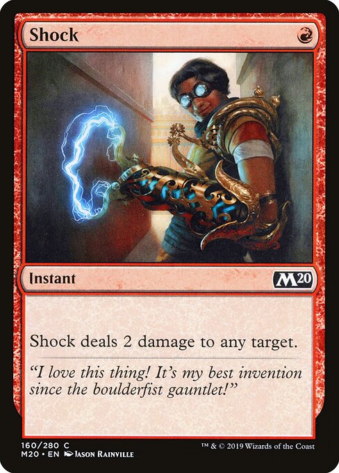 Shock — Core Set 2020 #160, art by Jason Rainville