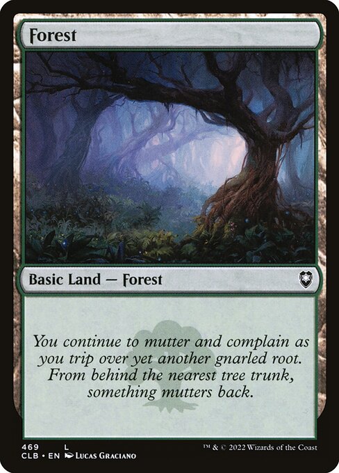 Forest — Commander Legends: Battle for Baldur's Gate #469, art by Lucas Graciano