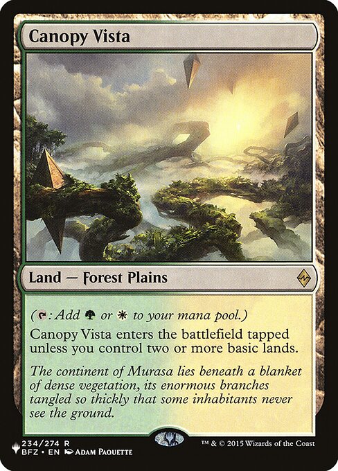 Canopy Vista — The List #BFZ-234, art by Adam Paquette