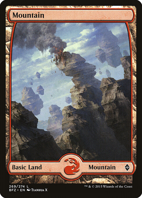 Mountain — Battle for Zendikar #269, art by Tianhua X