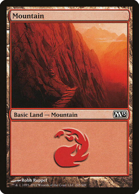 Mountain — Magic 2013 #245, art by Robh Ruppel