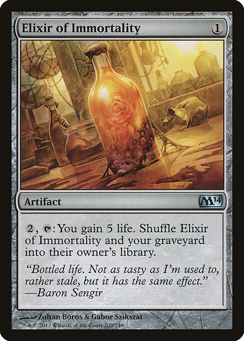 Elixir of Immortality — Magic 2014 #209, art by Zoltan Boros & Gabor Szikszai