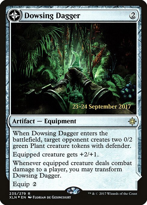 Dowsing Dagger // Lost Vale — Ixalan Promos #235s, art by Florian de Gesincourt