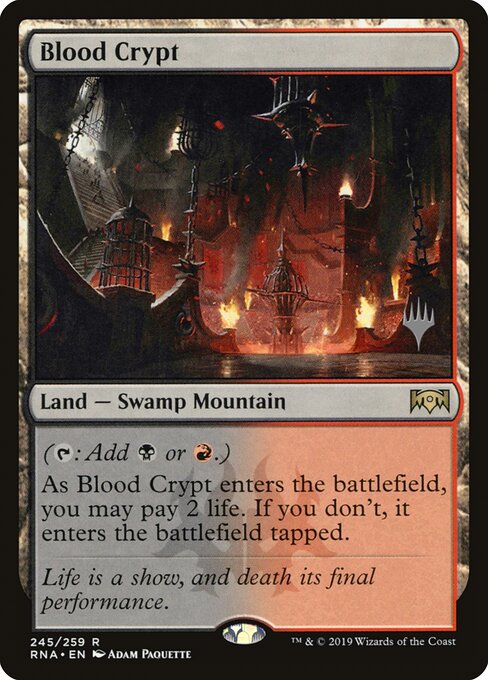 Blood Crypt — Ravnica Allegiance Promos #245p, art by Adam Paquette