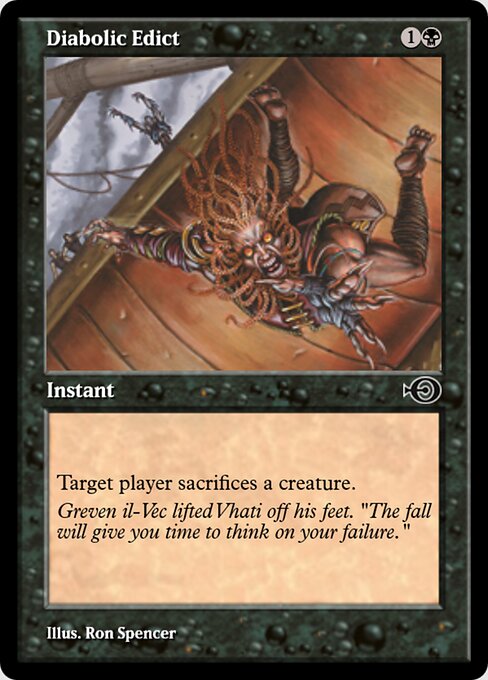 Diabolic Edict — Magic Online Promos #32527, art by Ron Spencer