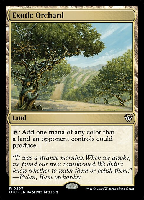 Exotic Orchard — Outlaws of Thunder Junction Commander #293, art by Steven Belledin