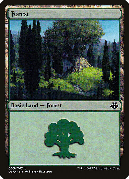 Forest — Duel Decks: Elspeth vs. Kiora #63, art by Steven Belledin