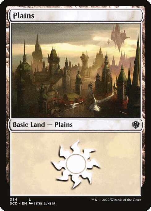 Plains — Starter Commander Decks #334, art by Titus Lunter