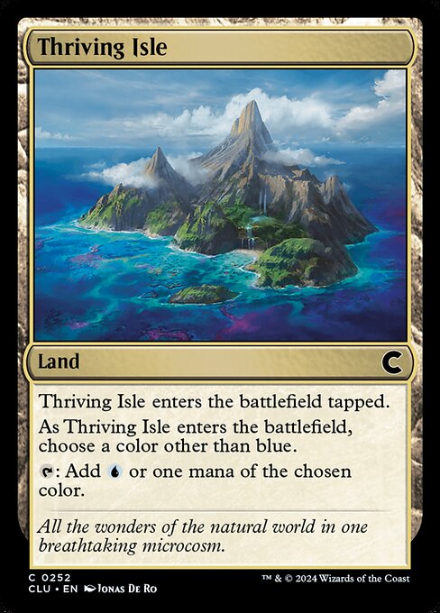 Thriving Isle — Ravnica: Clue Edition #252, art by Jonas De Ro