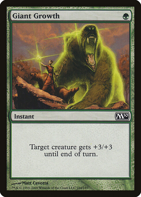 Giant Growth — Magic 2010 #184, art by Matt Cavotta