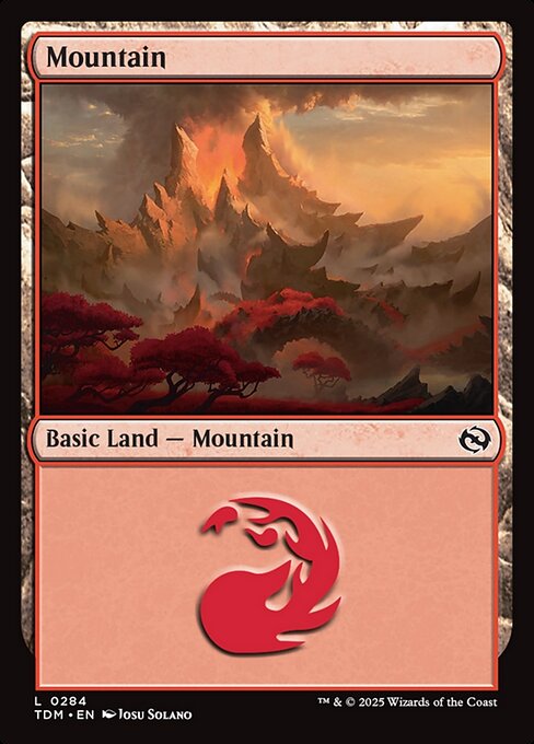 Mountain — Tarkir: Dragonstorm #284, art by Josu Solano