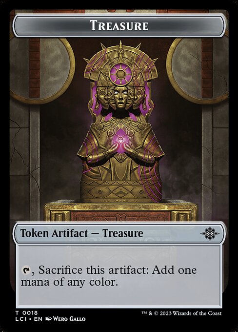 Treasure — The Lost Caverns of Ixalan Tokens #18, art by Wero Gallo