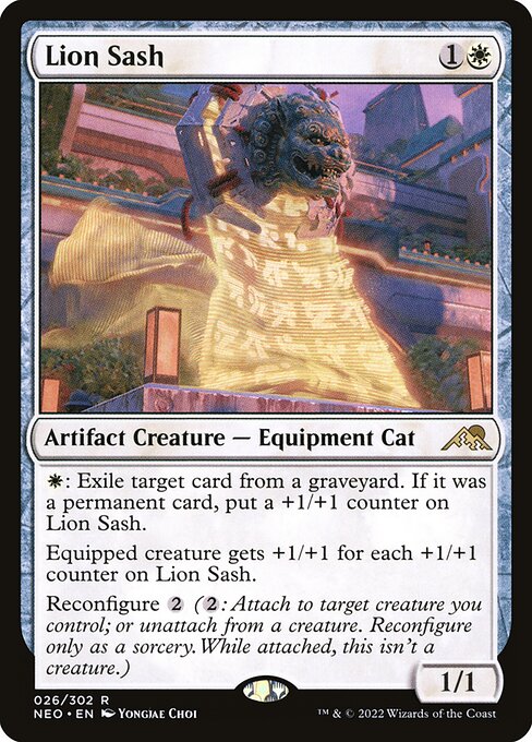 Lion Sash — Kamigawa: Neon Dynasty #26, art by Yongjae Choi