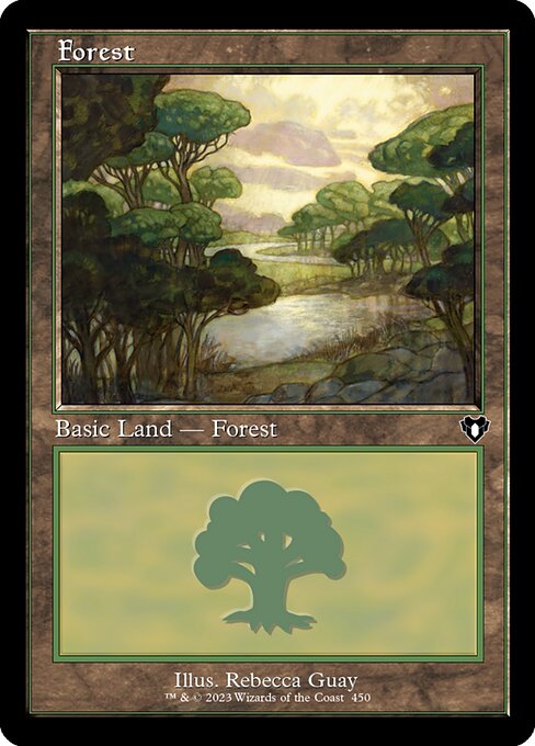 Forest — Commander Masters #450, art by Rebecca Guay
