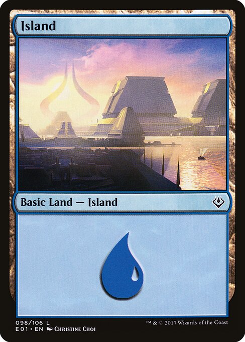 Island — Archenemy: Nicol Bolas #98, art by Christine Choi