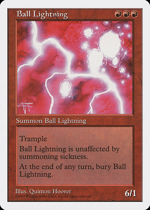 Ball Lightning — Fifth Edition #210, art by Quinton Hoover