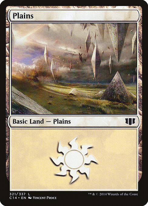 Plains — Commander 2014 #321, art by Vincent Proce