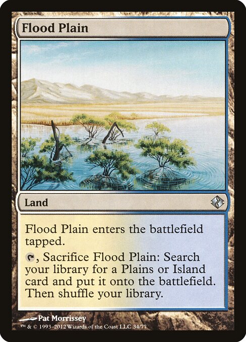 Flood Plain — Duel Decks: Venser vs. Koth #34, art by Pat Lewis