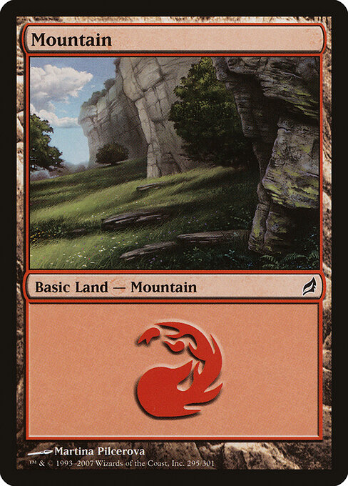 Mountain — Lorwyn #295, art by Martina Pilcerova