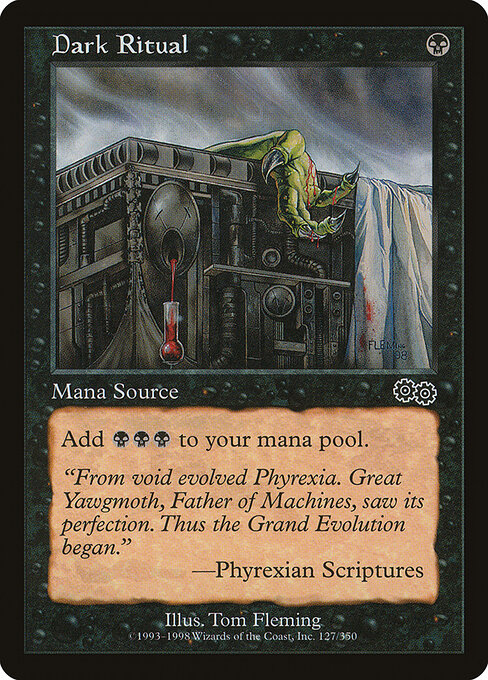 Dark Ritual — Urza's Saga #127, art by Tom Fleming