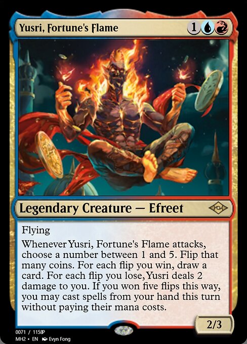 Yusri, Fortune's Flame — Magic Online Promos #91343, art by Evyn Fong