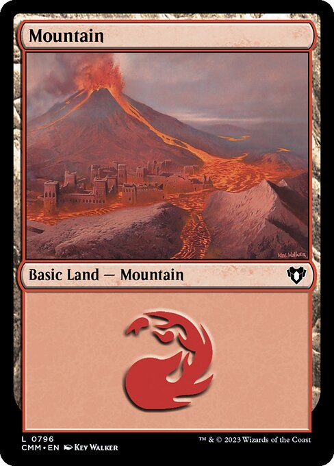 Mountain — Commander Masters #796, art by Kev Walker