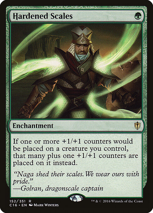 Hardened Scales — Commander 2016 #152, art by Mark Winters