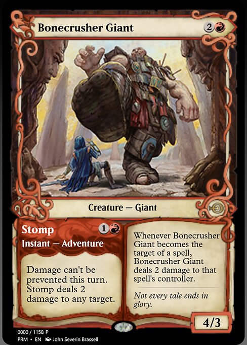 Bonecrusher Giant // Stomp — Magic Online Promos #78810, art by John Severin Brassell