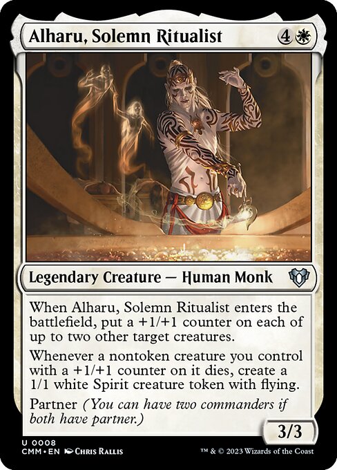 Alharu, Solemn Ritualist — Commander Masters #8, art by Chris Rallis