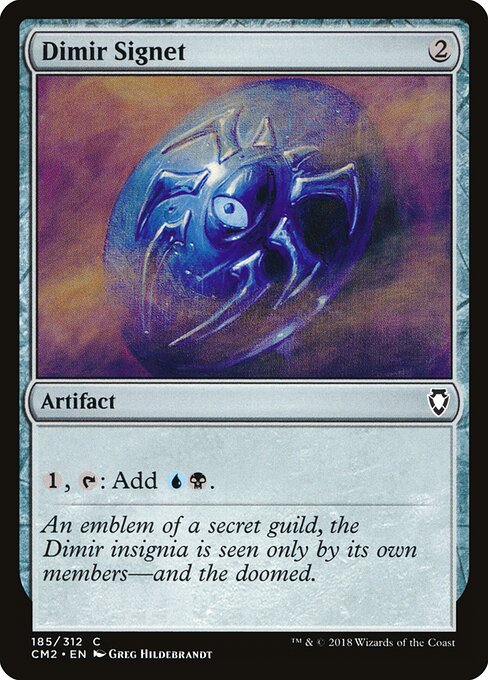 Dimir Signet — Commander Anthology Volume II #185, art by Greg Hildebrandt
