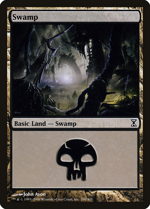 Swamp — Time Spiral #290, art by John Avon