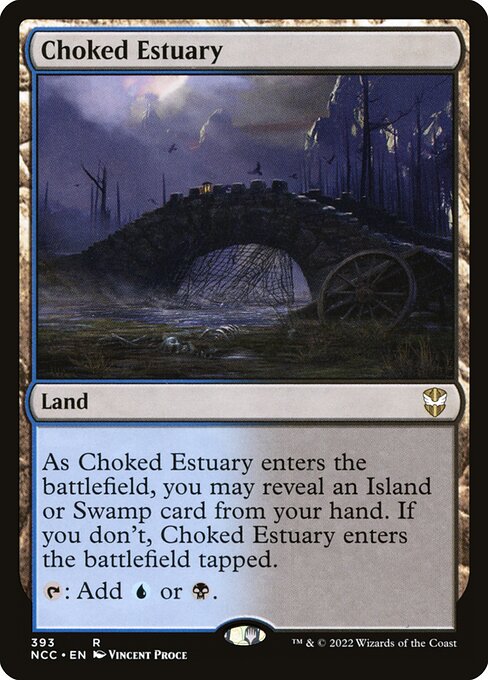 Choked Estuary — New Capenna Commander #393, art by Vincent Proce