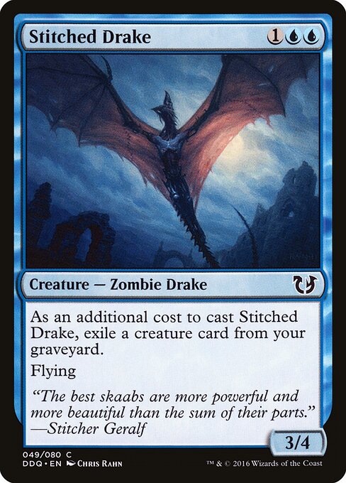 Stitched Drake — Duel Decks: Blessed vs. Cursed #49, art by Chris Rahn