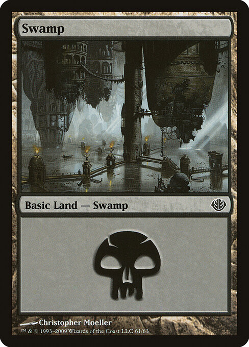 Swamp — Duel Decks: Garruk vs. Liliana #61, art by Christopher Moeller