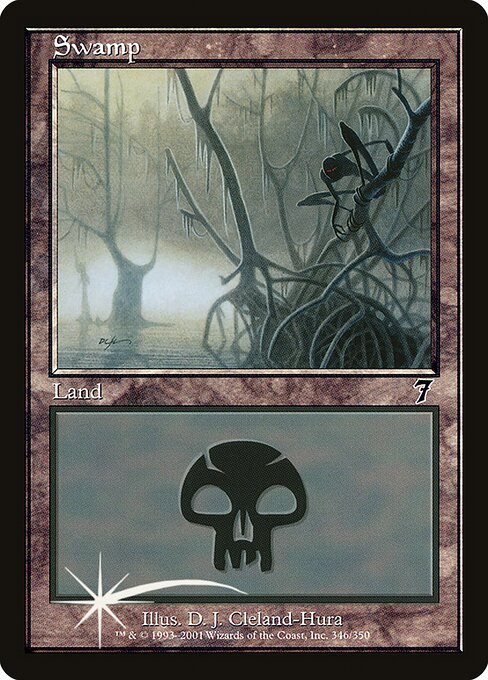 Swamp — Seventh Edition #346★, art by D. J. Cleland-Hura