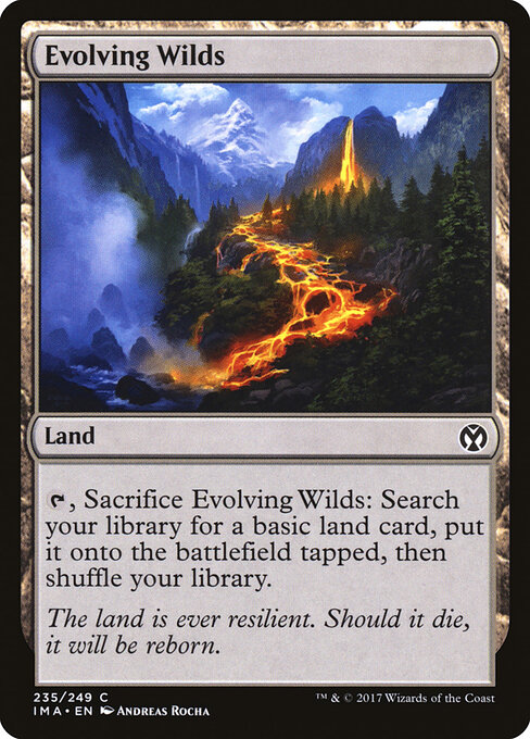 Evolving Wilds — Iconic Masters #235, art by Andreas Rocha