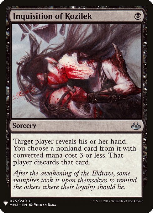 Inquisition of Kozilek — The List #MM3-75, art by Volkan Baǵa