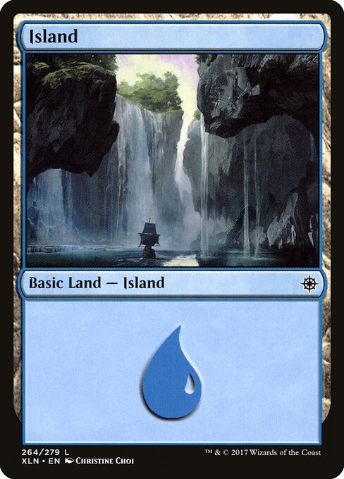 Island — Ixalan #264, art by Christine Choi