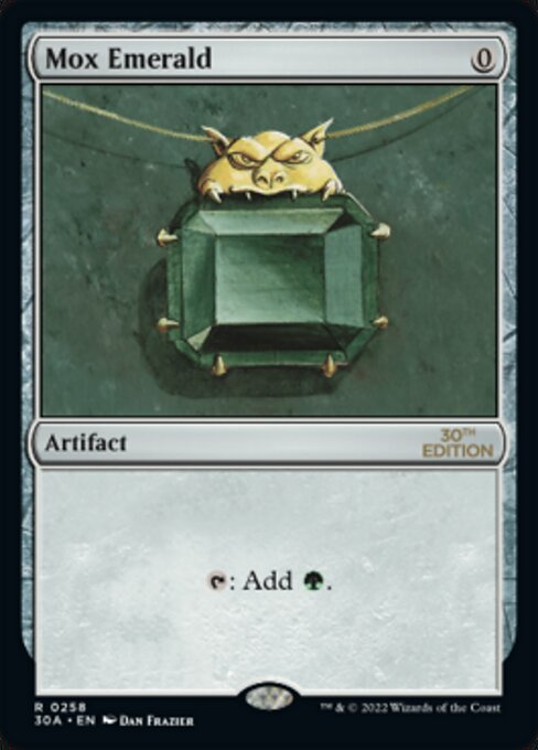 Mox Emerald — 30th Anniversary Edition #258, art by Dan Frazier