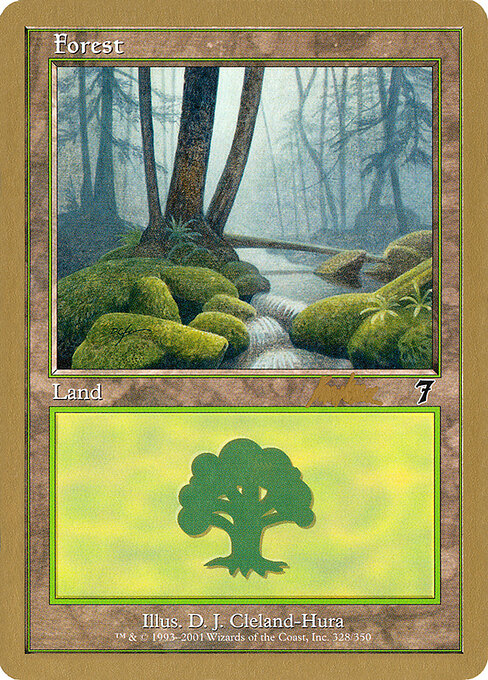 Forest — World Championship Decks 2002 #bk328, art by D. J. Cleland-Hura